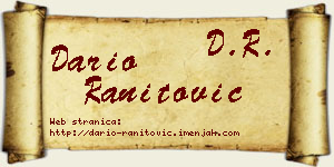 Dario Ranitović vizit kartica